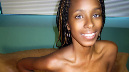  Here's a girl who obviously loves her job! She's a beautiful ebony gl...